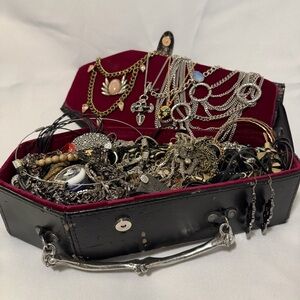 Goth Coffin Mystery Jewelry Box – 7.5 lbs of Jewelry